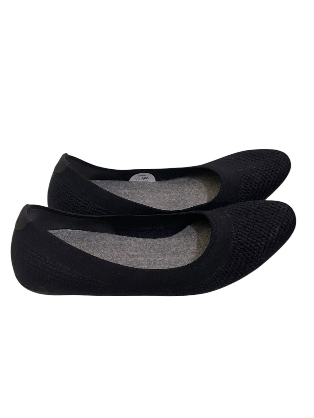 ALL BIRDS KNIT BLACK BALLET FLATS RUBBER SOLES SIZE 8 COMFORT FLATS FLEXIBLE - Picture 4 of 10